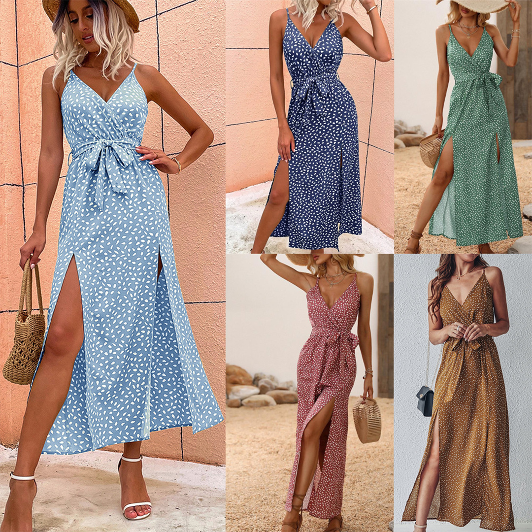 EIRINI - Zomerse maxi-jurk met split
