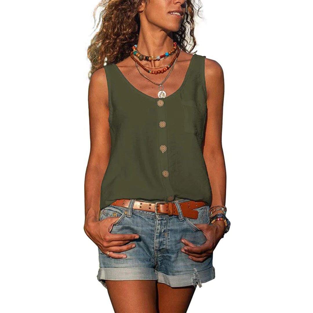 WILLA - Zomerse casual mouwloze top
