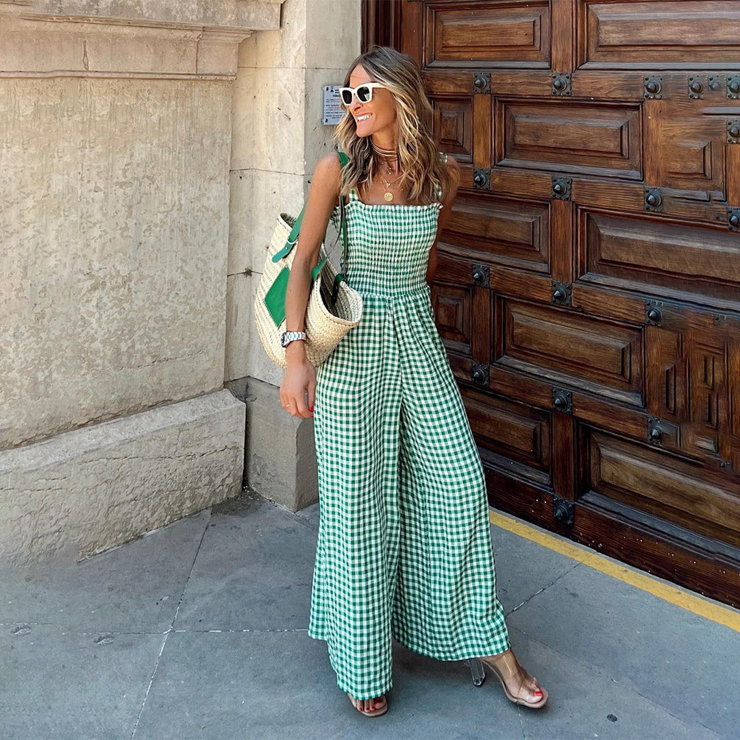 BETHANY - Luchtige geruite jumpsuit voor dames, perfect voor de zomer