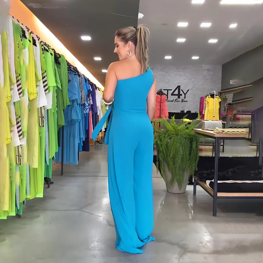 GEORGINA - Stijlvolle zomerse jumpsuit met één schouder