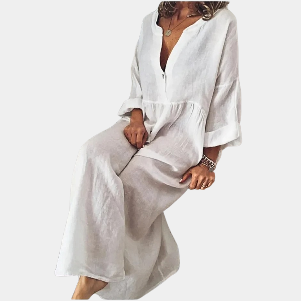 Bijou - Casual effen damesjurk voor de zomer