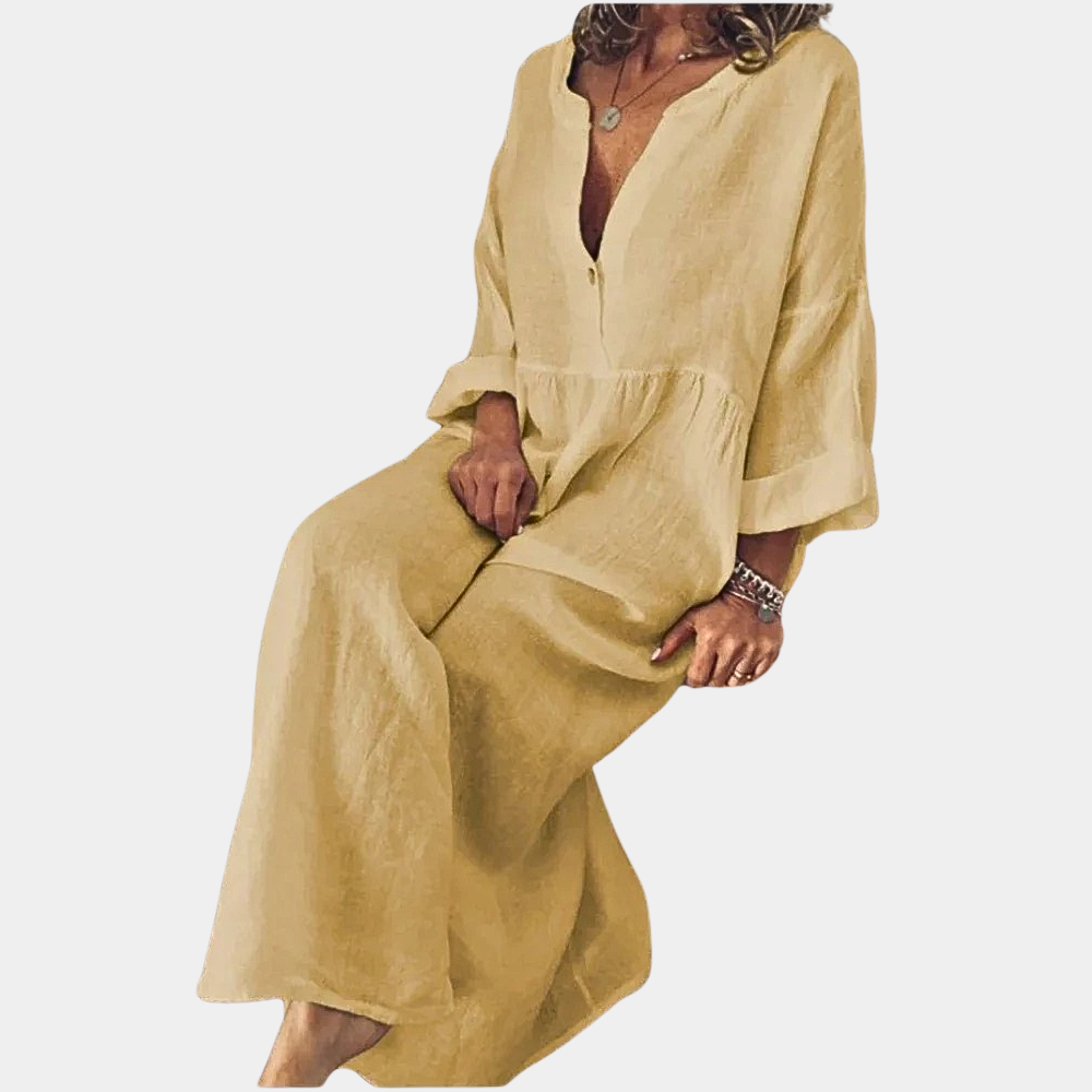 Bijou - Casual effen damesjurk voor de zomer
