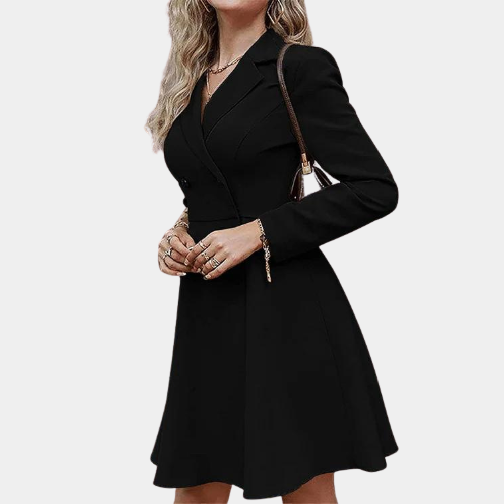 Hughette - Elegante damesjurk met knopen voor de zomer