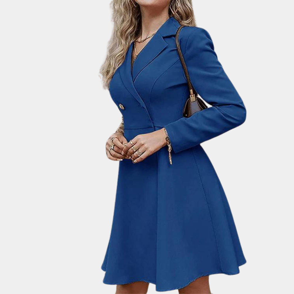 Hughette - Elegante damesjurk met knopen voor de zomer
