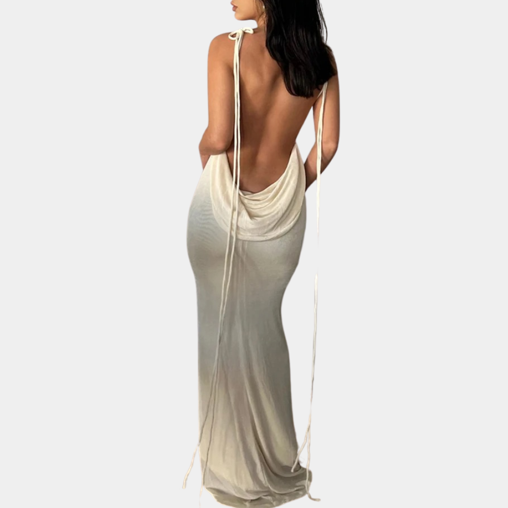 Maelle - Zomerse maxi-jurk voor dames met open rug