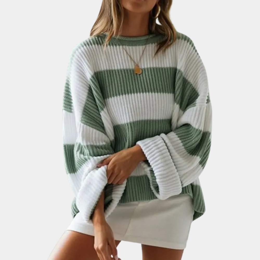 Mathilde - Gestreepte oversized damestrui voor de zomer