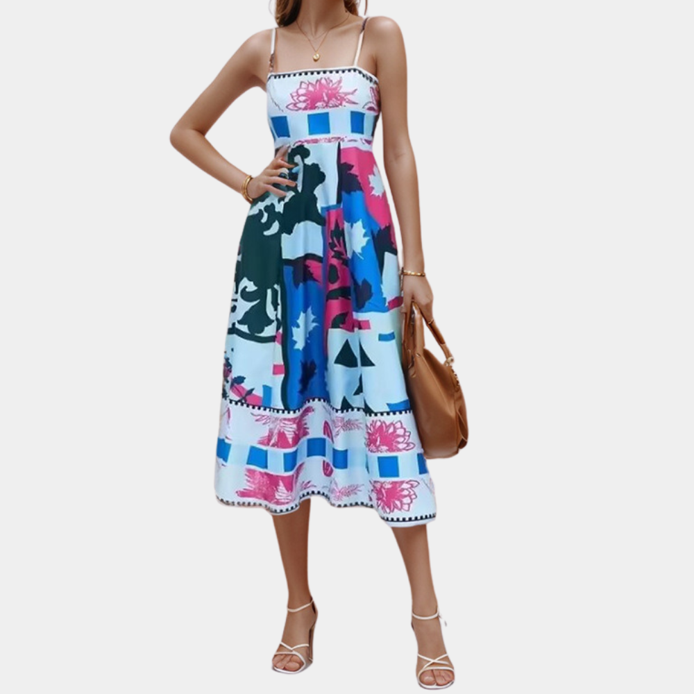 Carrie - Elegante damesjurk met zomerse print