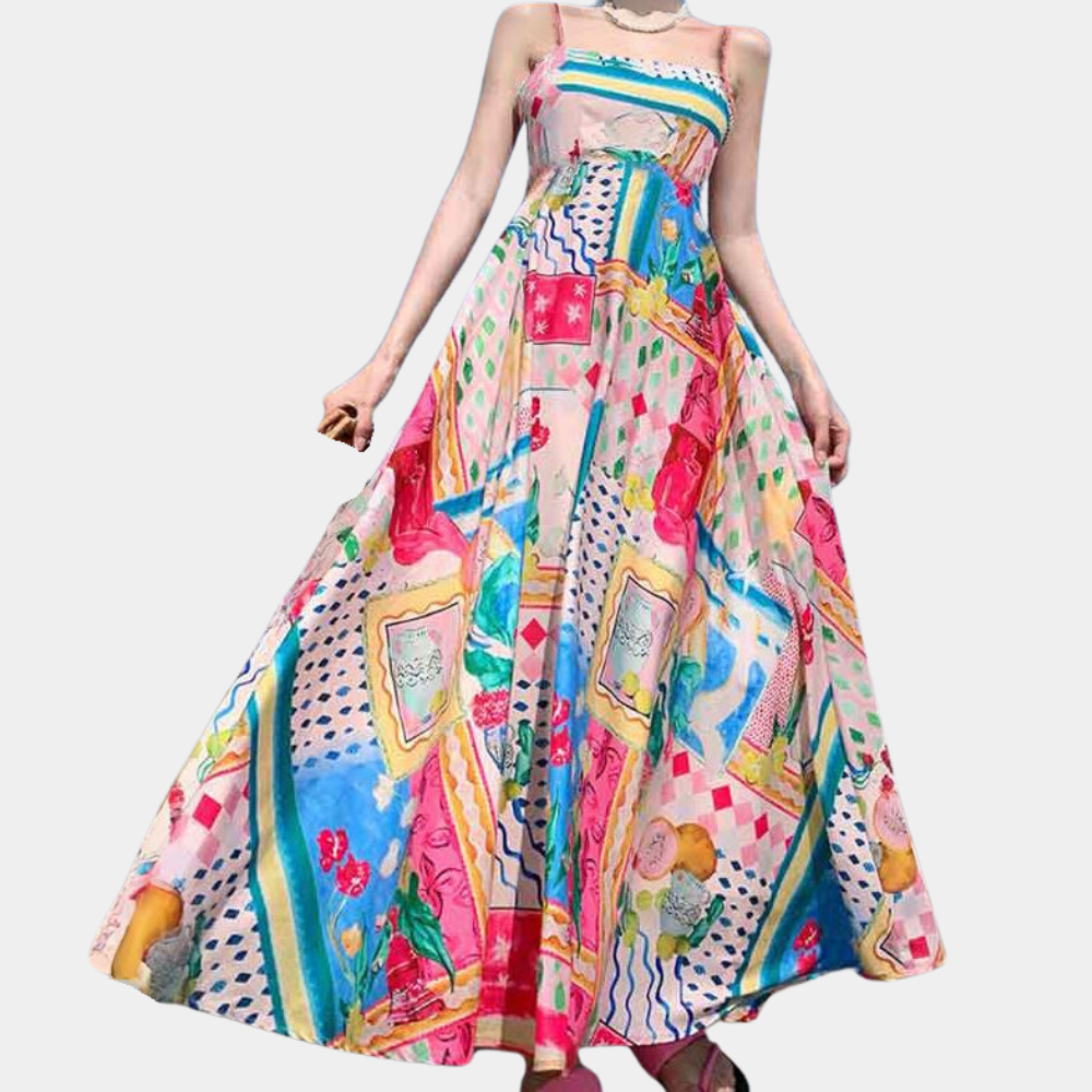 Carrie - Elegante damesjurk met zomerse print