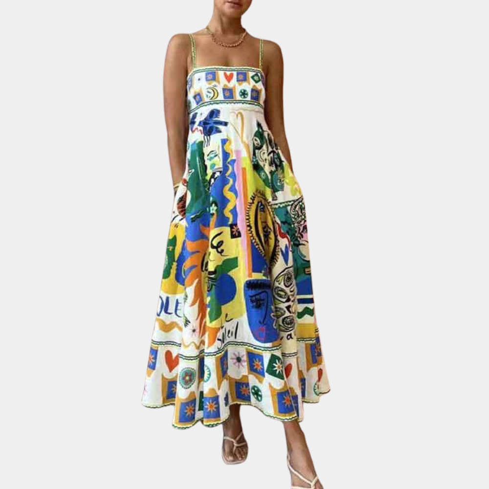Carrie - Elegante damesjurk met zomerse print