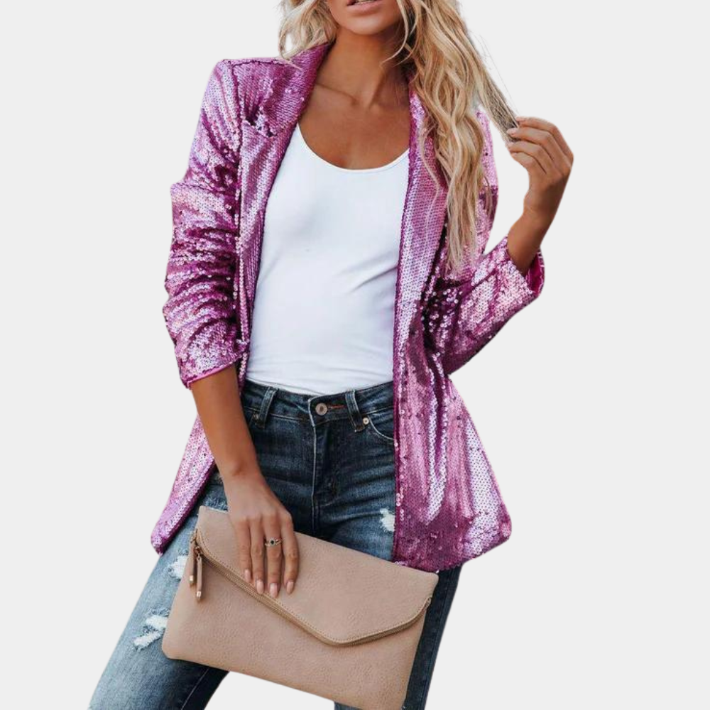 Ines - Chique glitterblazer voor dames, perfect voor de zomer