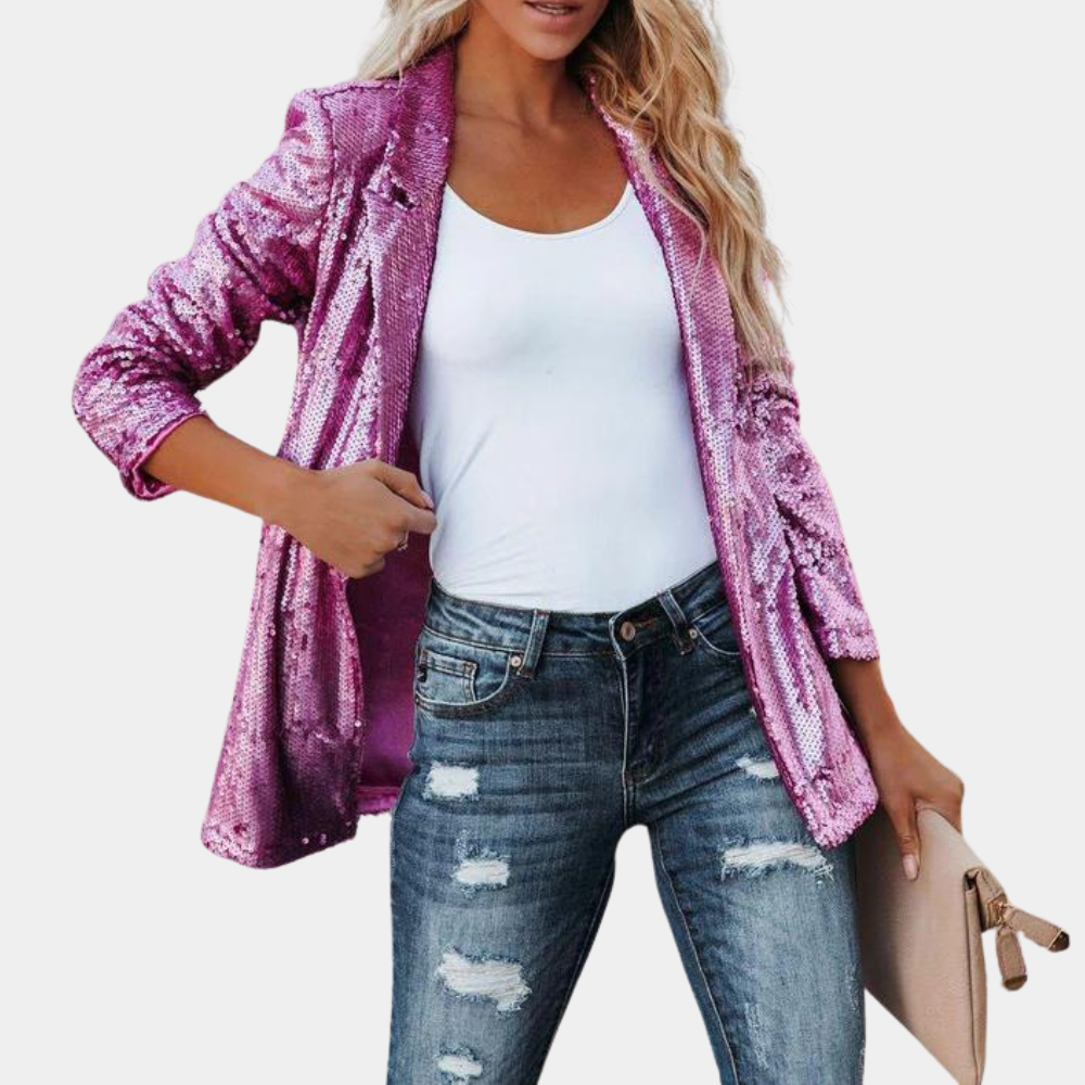 Ines - Chique glitterblazer voor dames, perfect voor de zomer