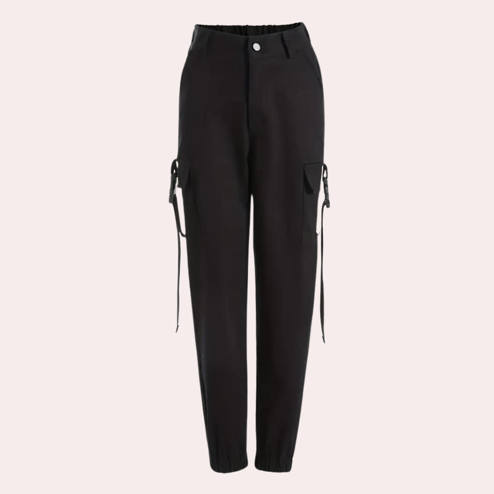 Noemi - Zomerse cargo broek met hoge taille voor dames