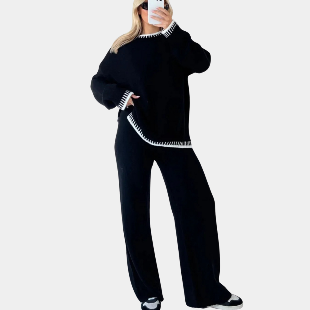 Eloisa - Gebreide dames tweedelige zomerset