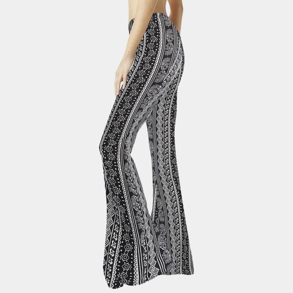 Soleil - Boho stijl uitlopende zomerbroek voor vrouwen