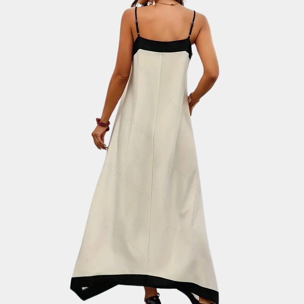 Inga - Zomerse dames maxi-jurk met spaghettiband