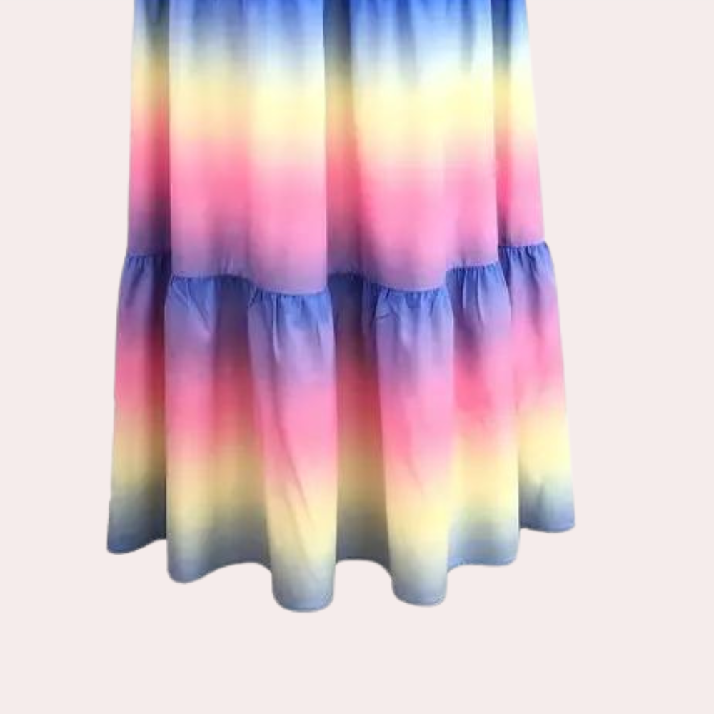Off-shoulder gelaagde damesjurk voor de zomer