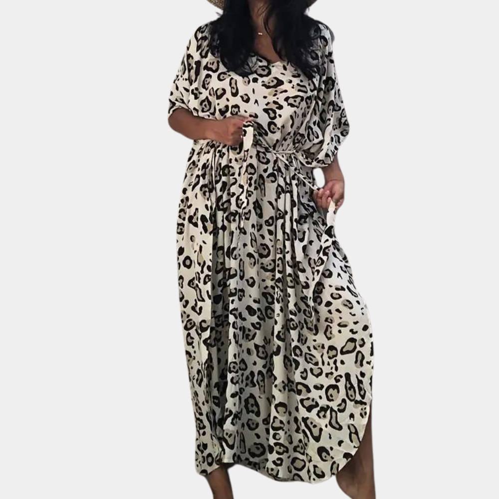 Maxi-jurk met luipaardprint voor dames - Zomerse Stijl