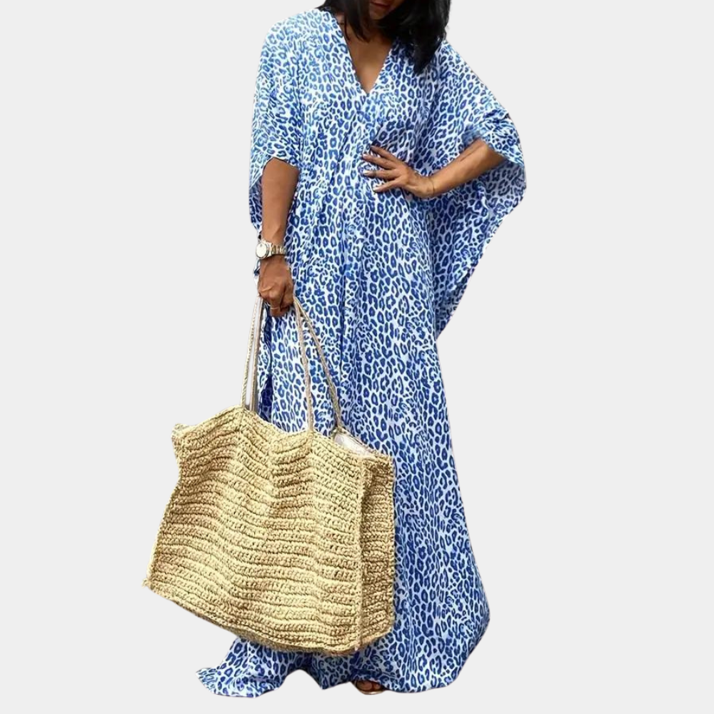 Maxi-jurk met luipaardprint voor dames - Zomerse Stijl