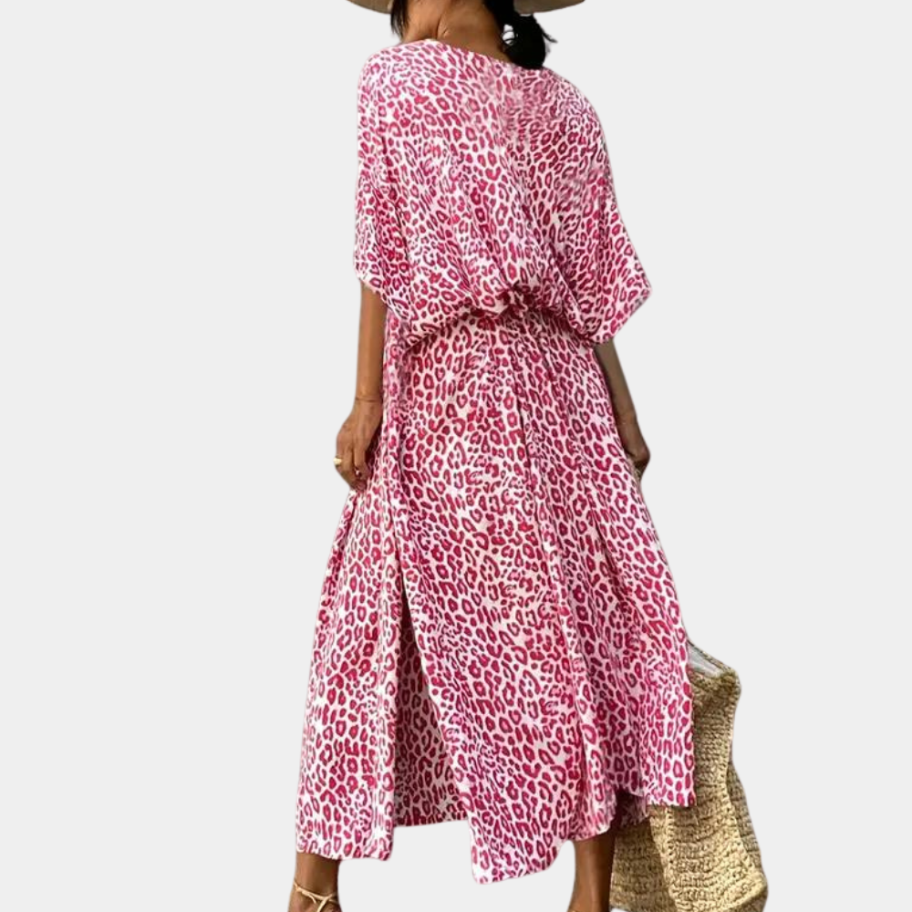 Maxi-jurk met luipaardprint voor dames - Zomerse Stijl