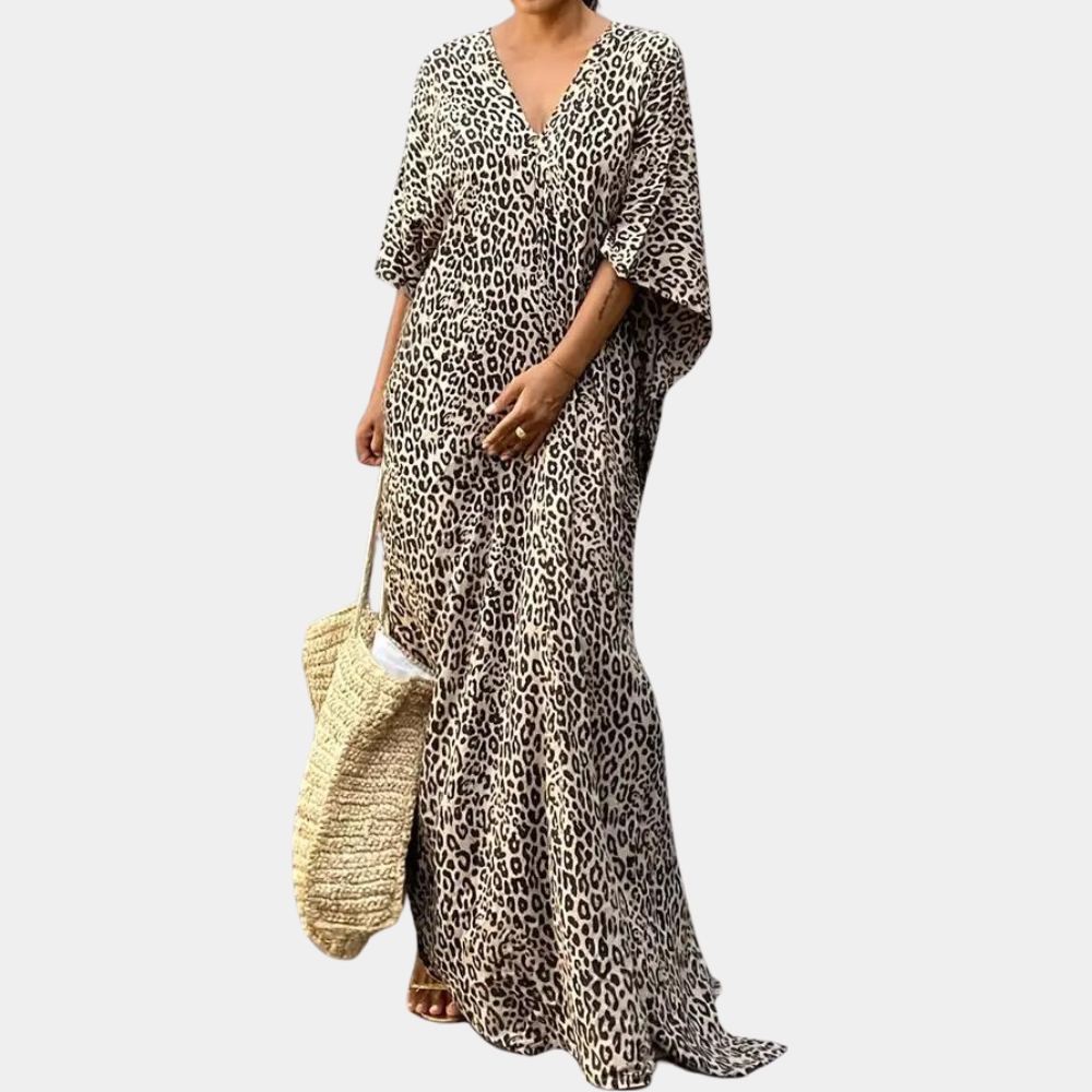 Maxi-jurk met luipaardprint voor dames - Zomerse Stijl