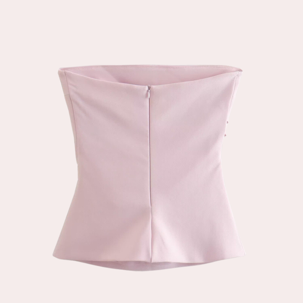 Strapless damesblouse voor de zomer