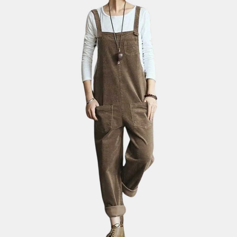Casual corduroy zomerse jumpsuit voor dames