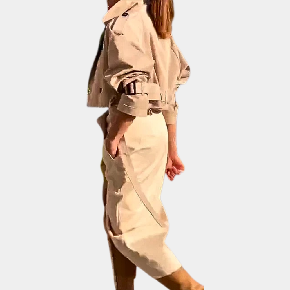 Stijlvolle dames trenchcoat set voor de zomer