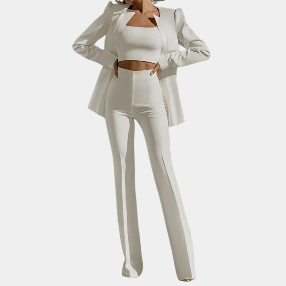 Jamalia - Luxe 3-delige Zomerse Blazer Set voor Dames