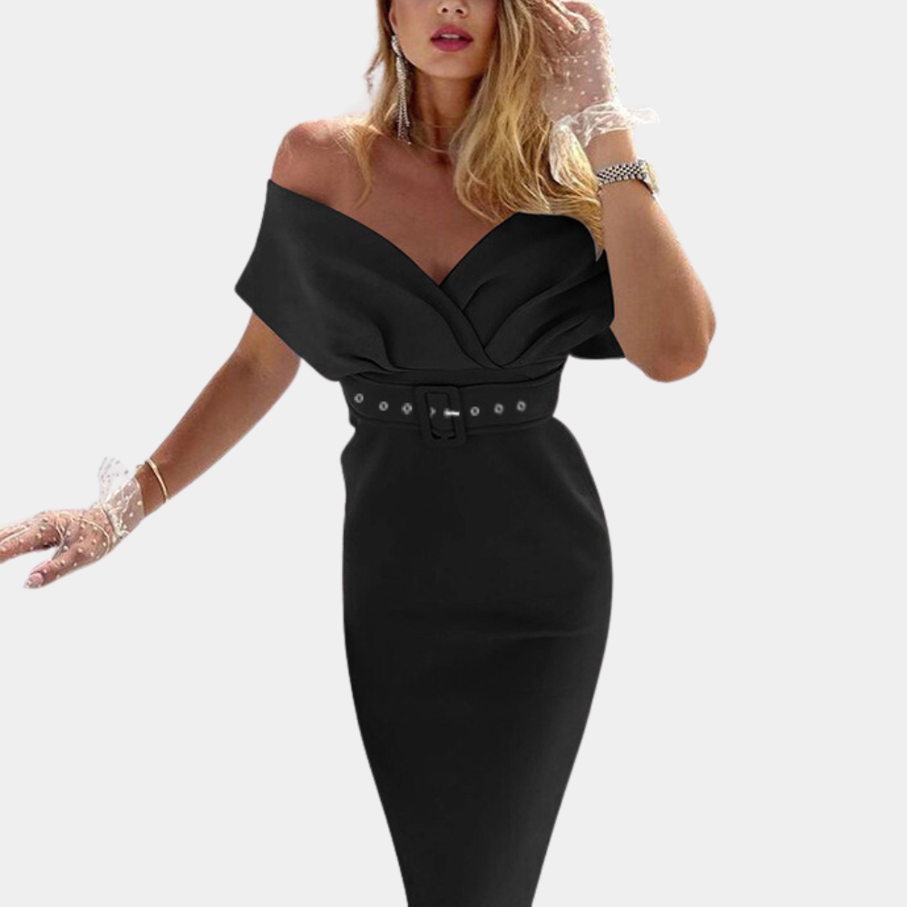 Elegante off-shoulder zomeravondjurk voor dames