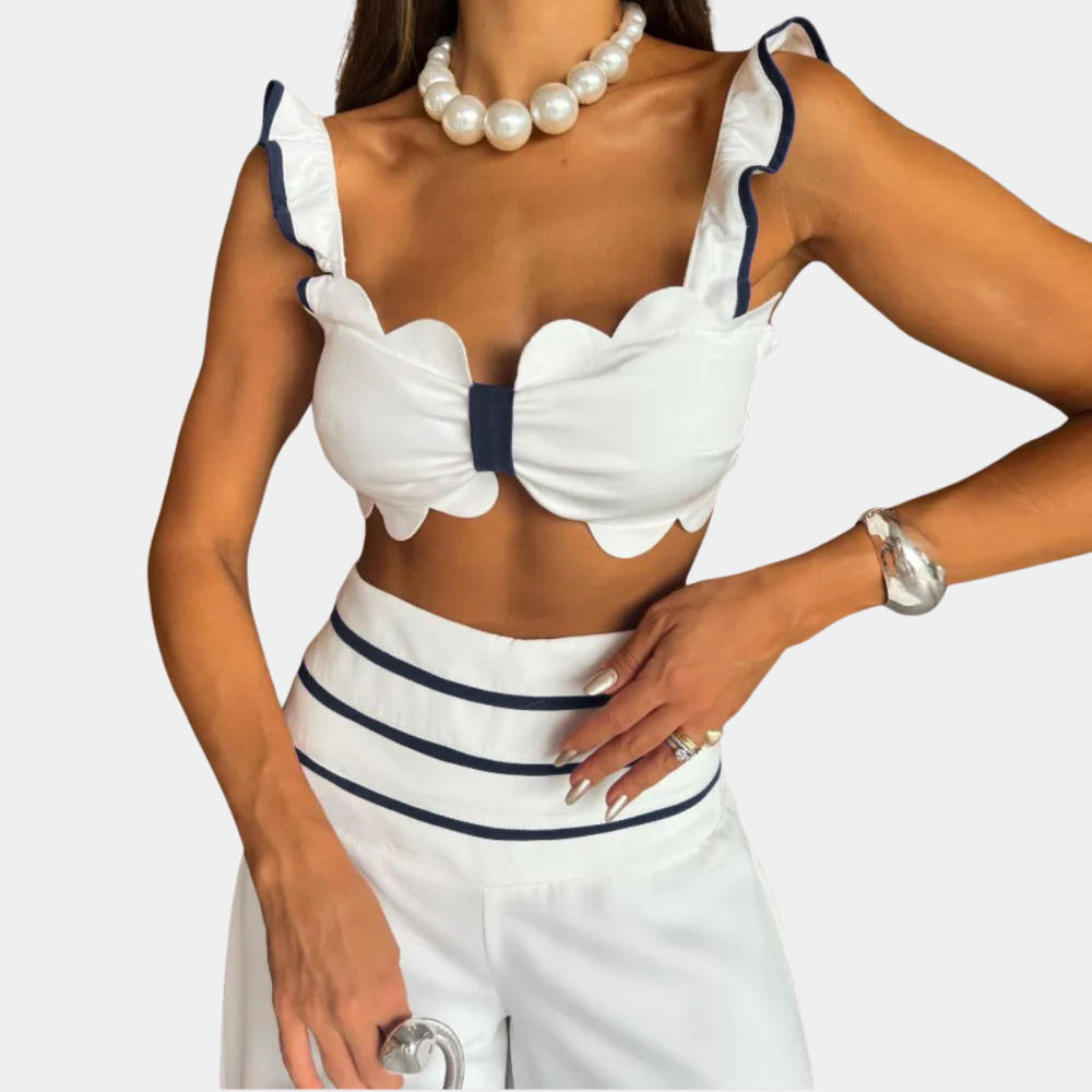 Elegante zomerse tweedelige damesset