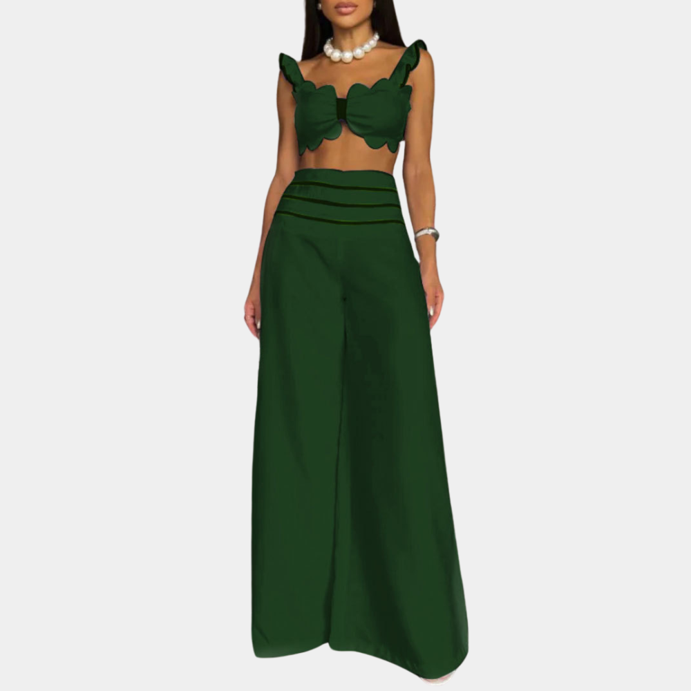 Elegante zomerse tweedelige damesset