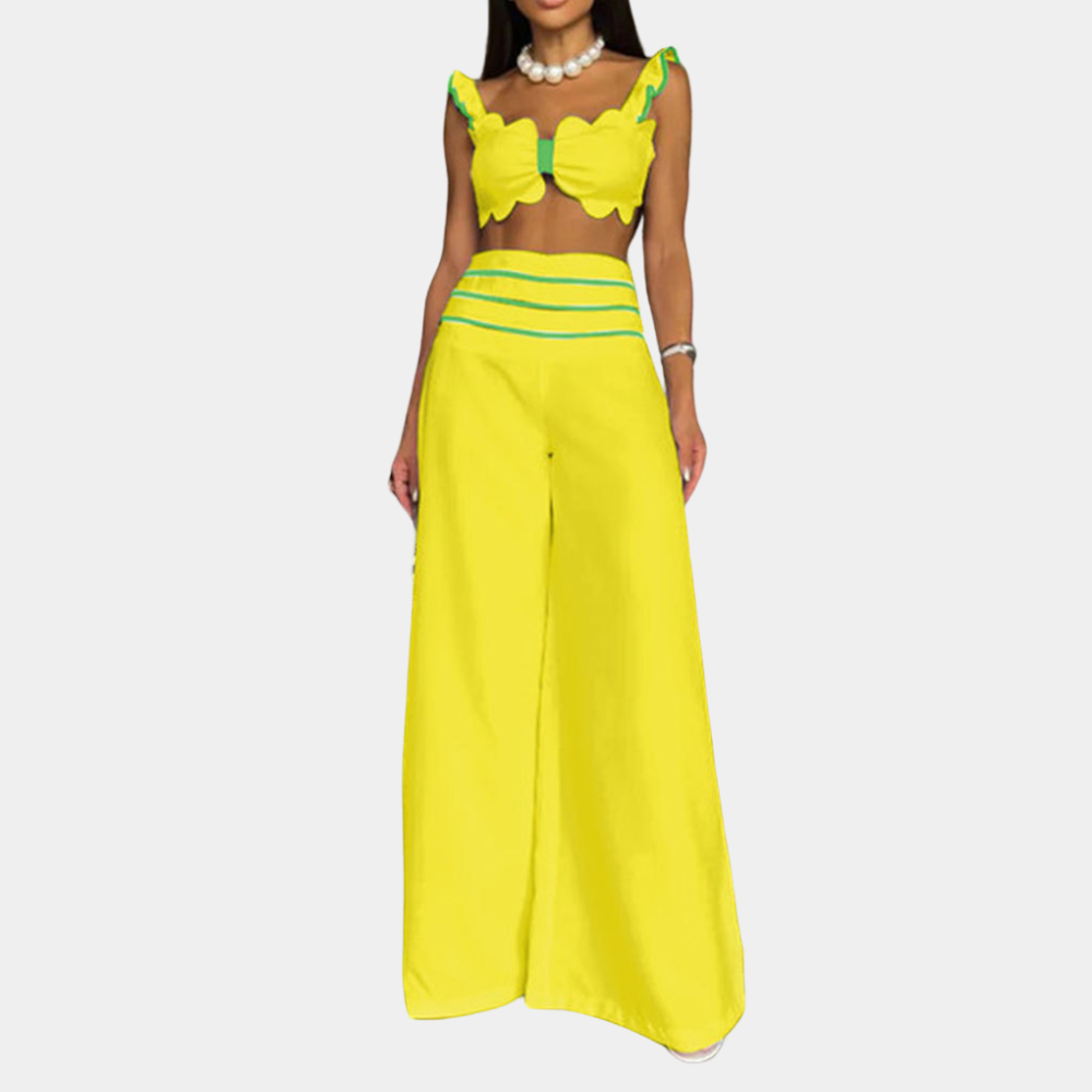 Elegante zomerse tweedelige damesset