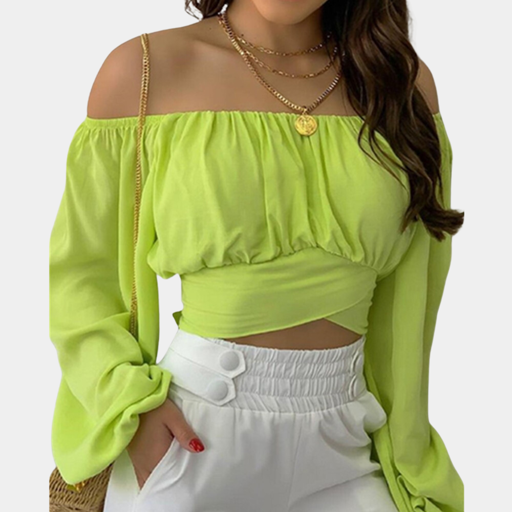 Off shoulder blouse met lange mouwen voor dames - Zomerse stijl
