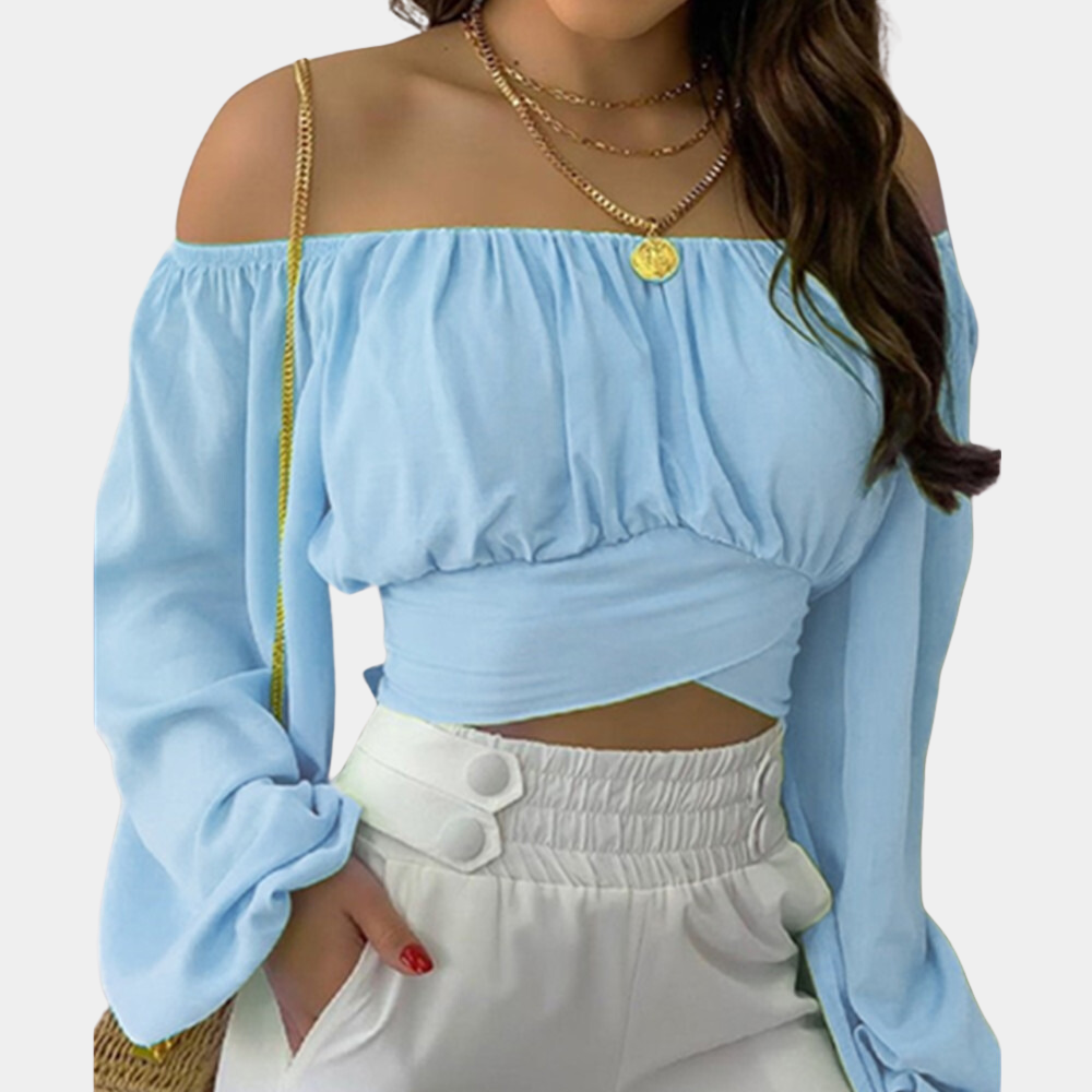 Off shoulder blouse met lange mouwen voor dames - Zomerse stijl