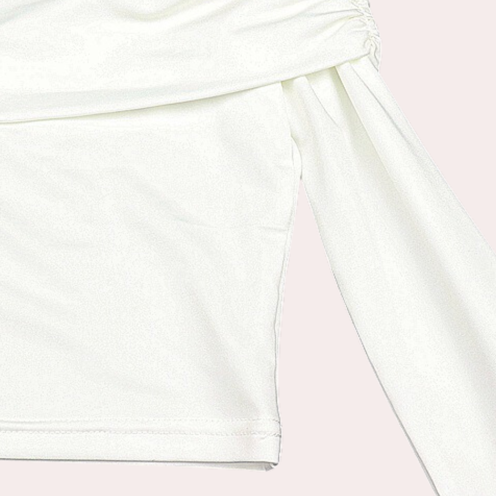 Damestop met lange mouwen en off-shoulder voor de zomer