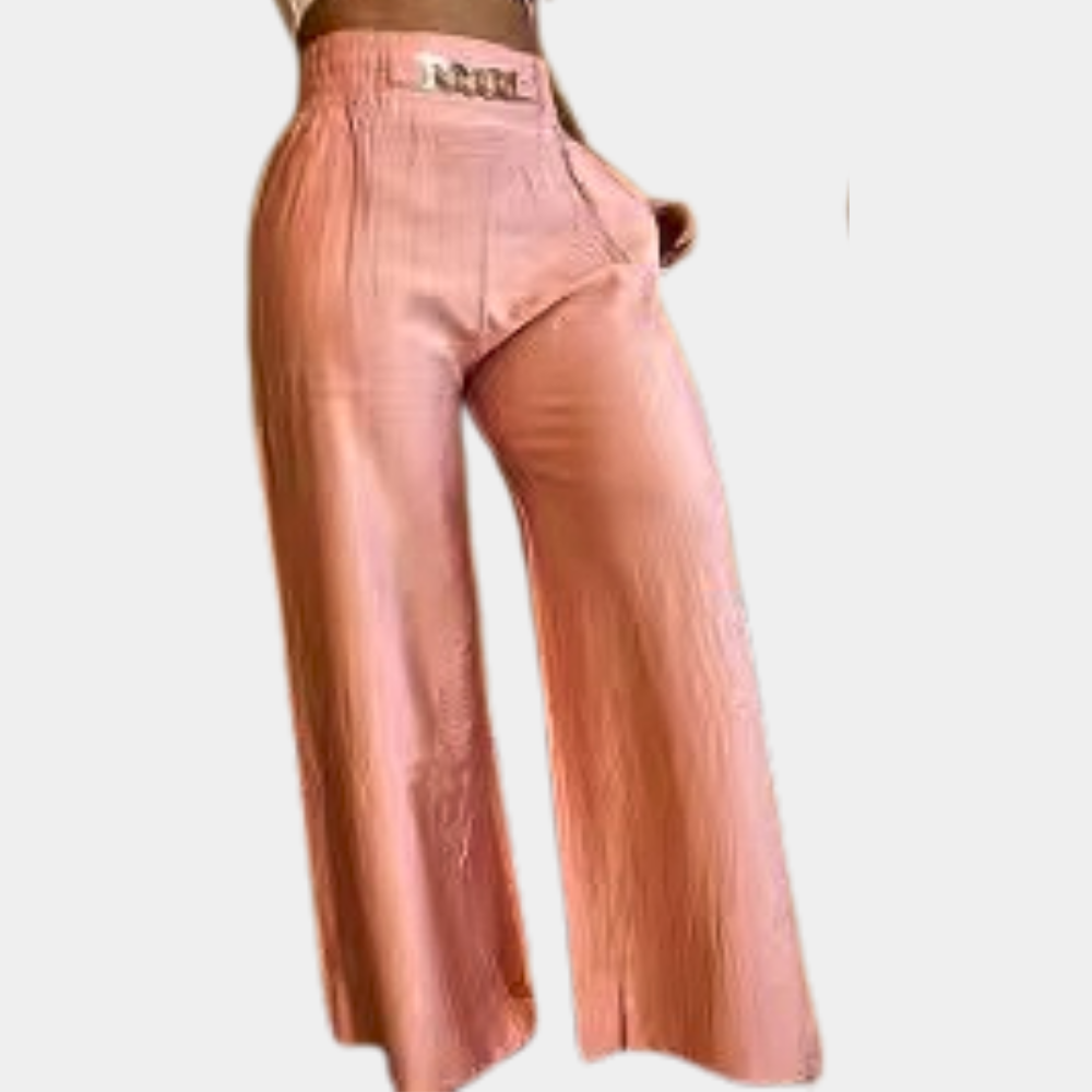 Elegante damesbroek met wijde pijpen voor de zomer
