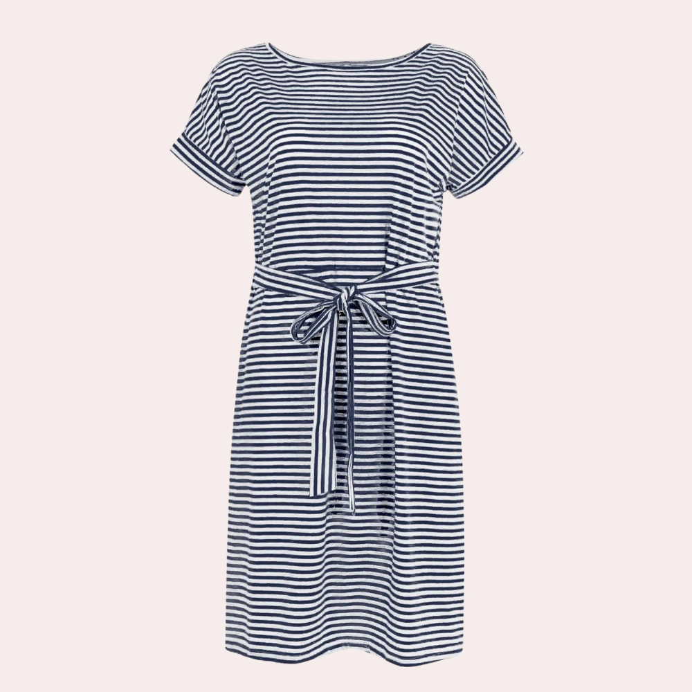 Gestreepte zomerse casual jurk voor dames