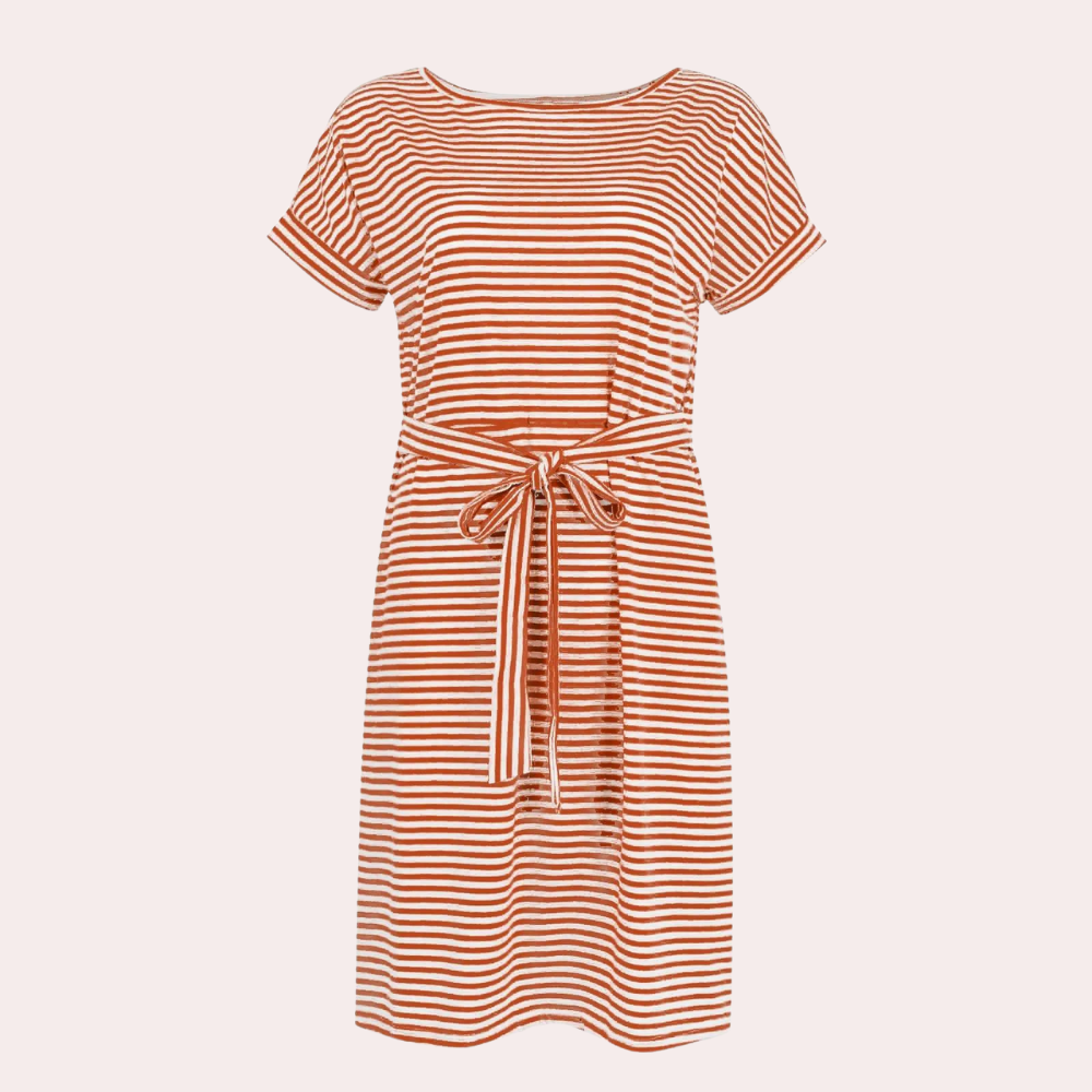 Gestreepte zomerse casual jurk voor dames