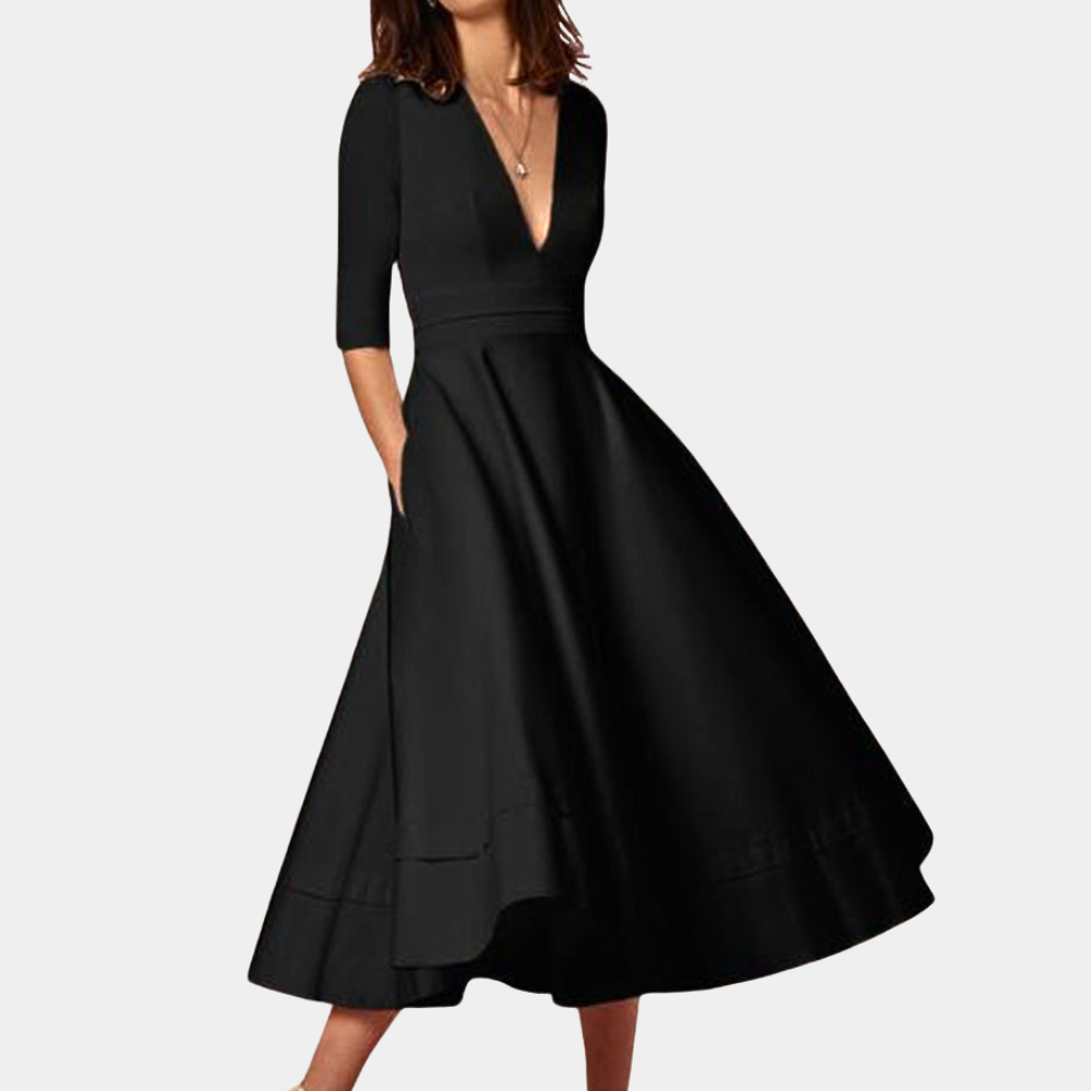 Elegante damesjurk met v-halslijn voor de zomer
