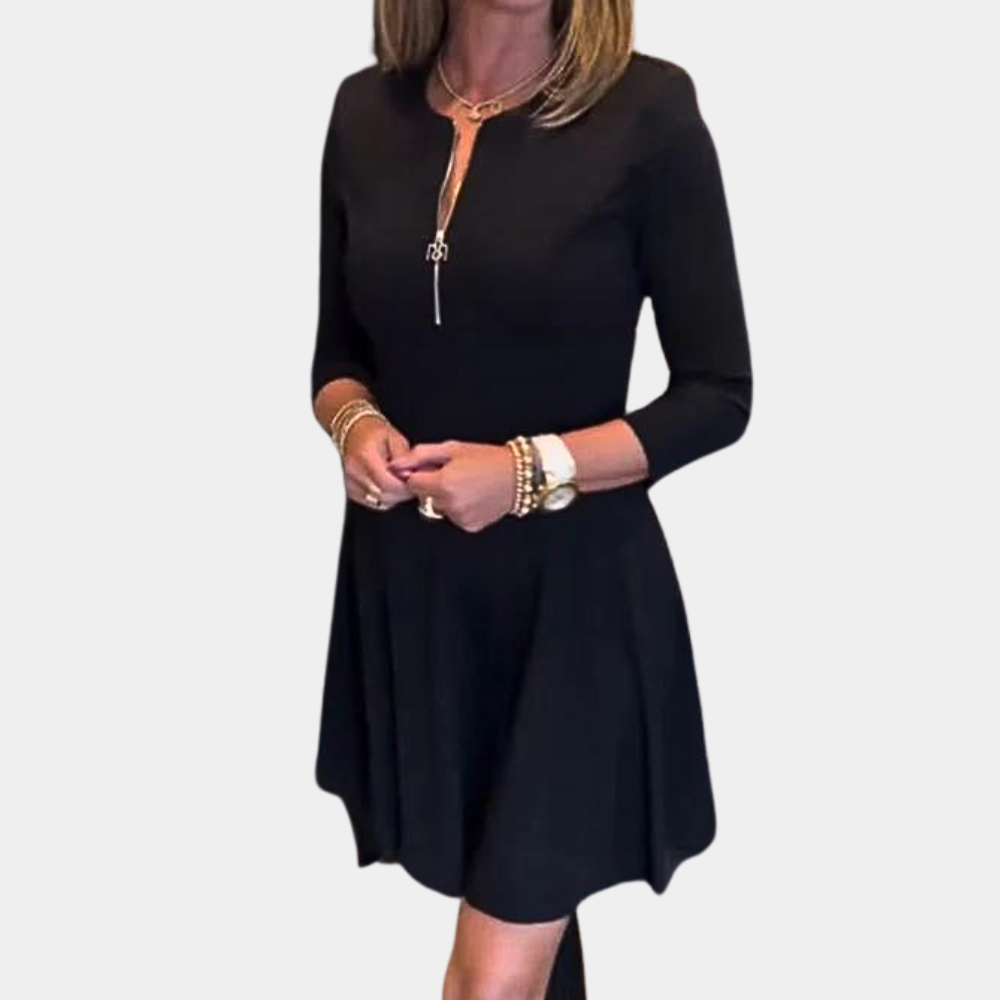 Elegante damesjurk met rits voor de zomer