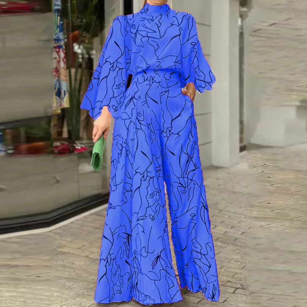 Modieuze zomerse jumpsuit met lange mouwen voor dames
