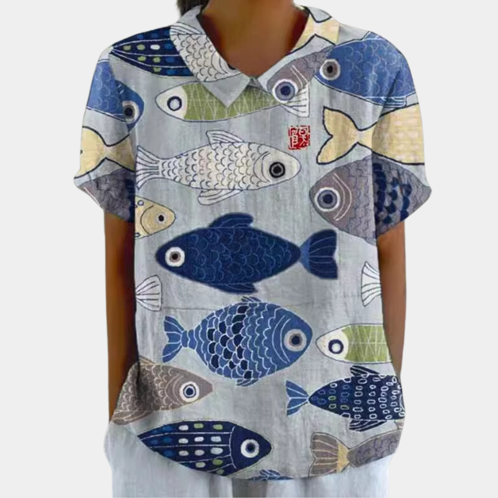 Casual en kleurrijke damesblouse voor de zomer