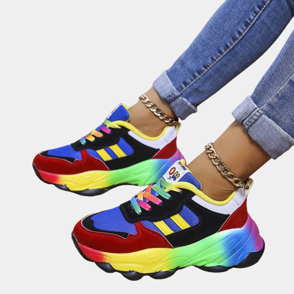 Henriette - Trendy veelkleurige zomerschoenen voor dames