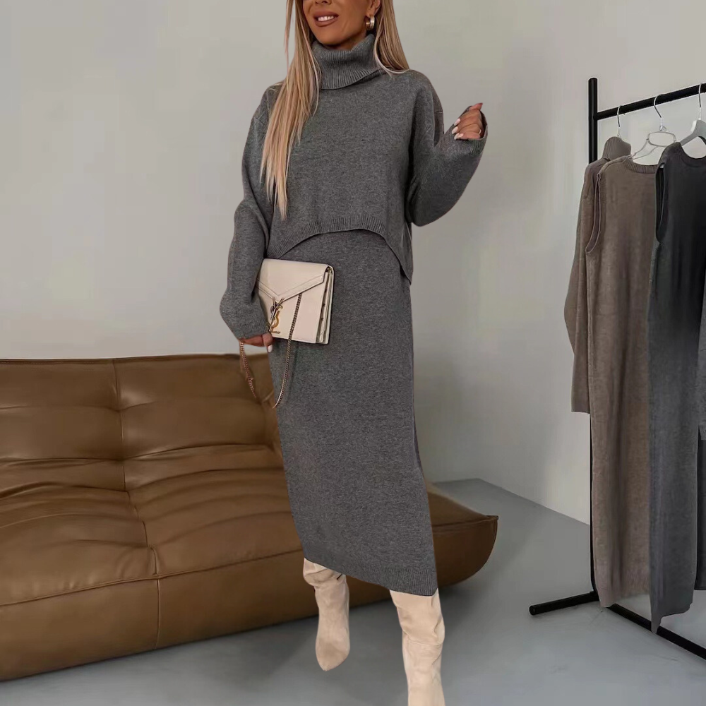 Ria - Comfortabele Midi-jurk Set voor Dames - Zomerse Stijl