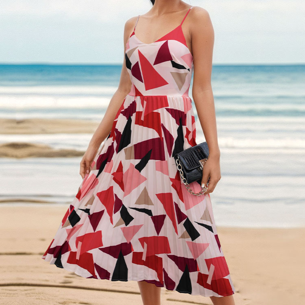 Belle - Elegante midi zomerjurk
