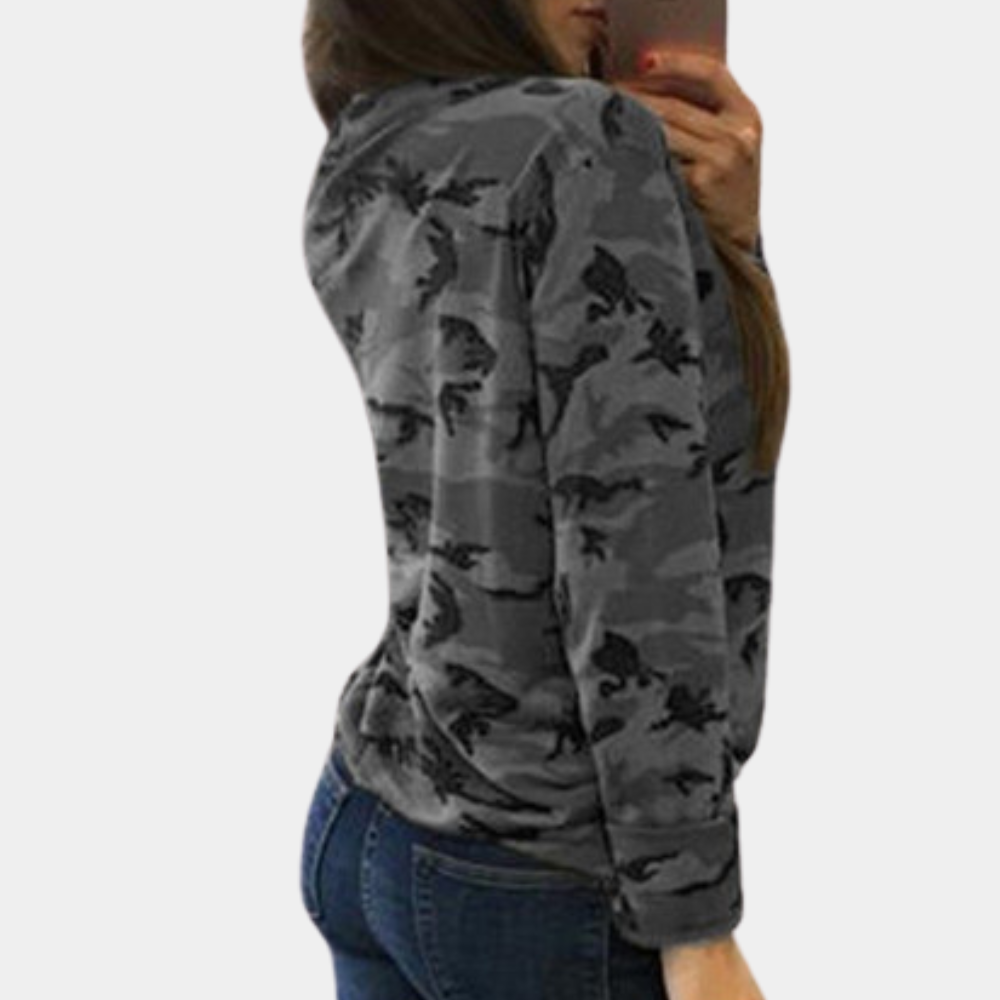 Sidonia - Stijlvol en Comfortabel Camouflage Zomersweatshirt