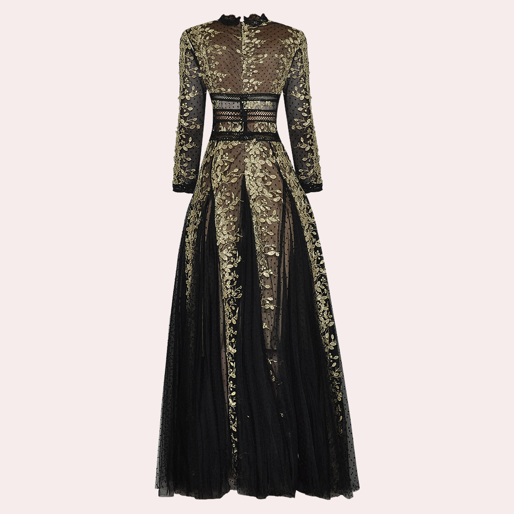 Eleanora - Elegante Kanten Zomerjurk met V-Hals