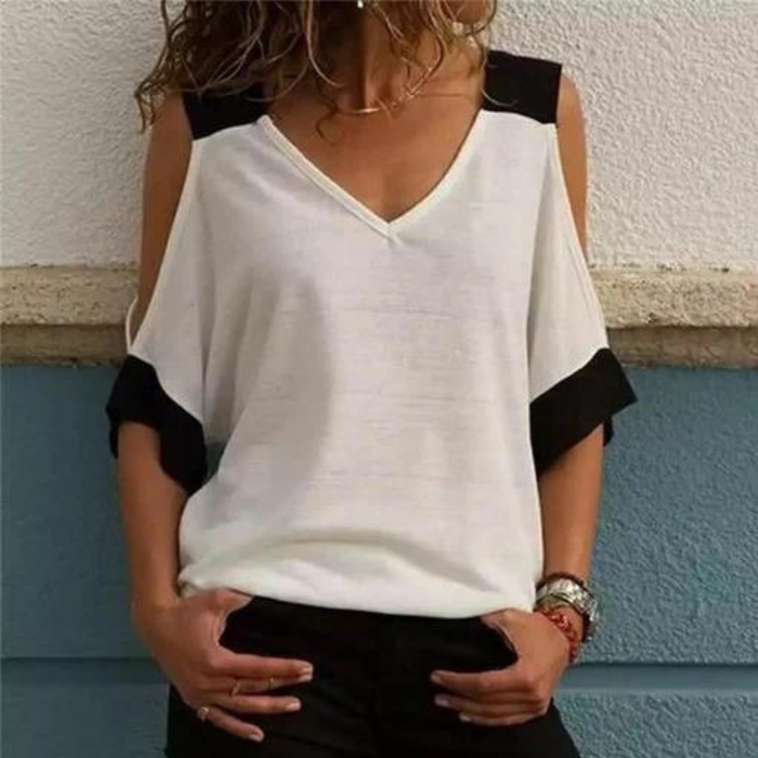 Elvira - Casual Zomertop met Koude Schouders voor Dames