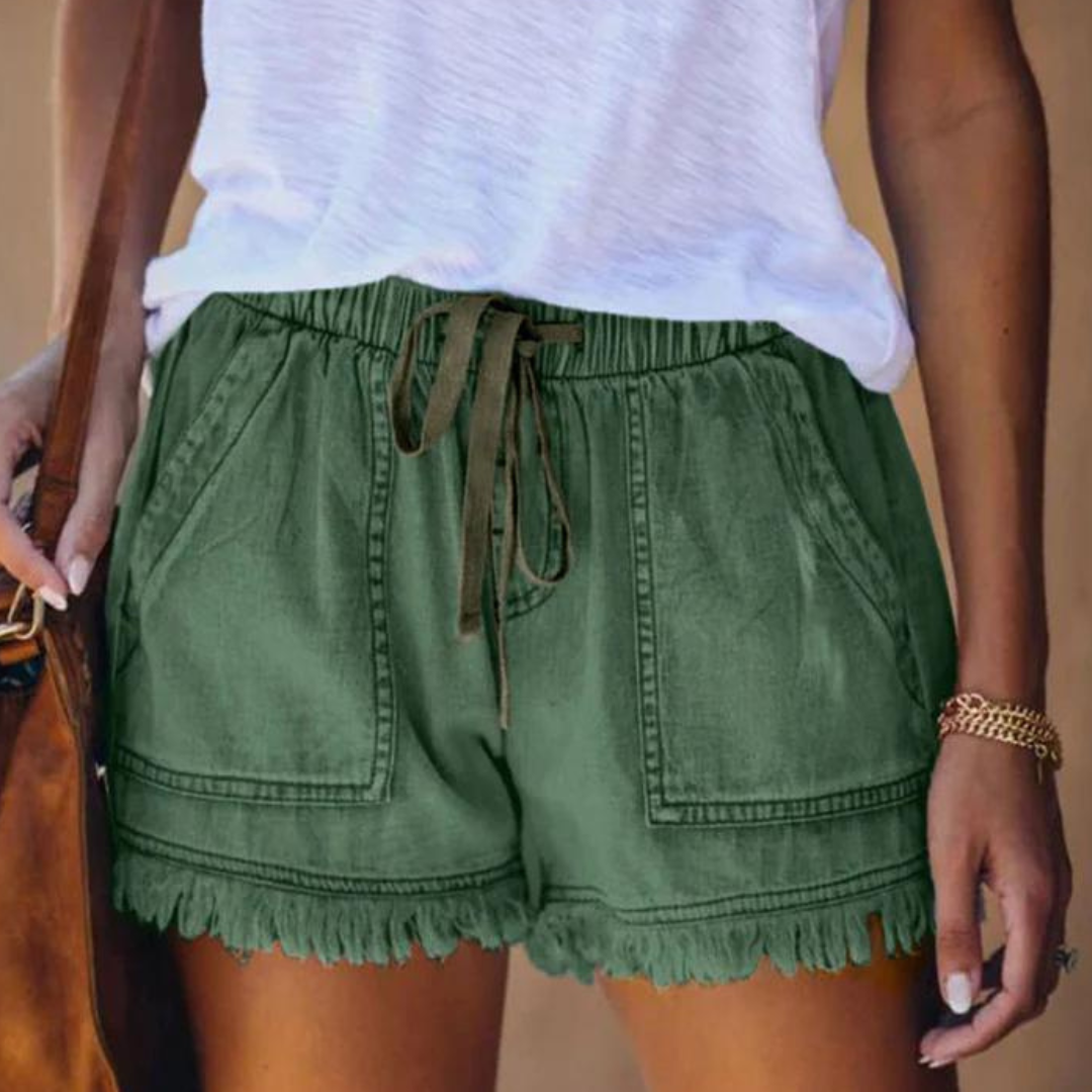 Delfine - Moeiteloze zomerstijl damesshort met steekzakken