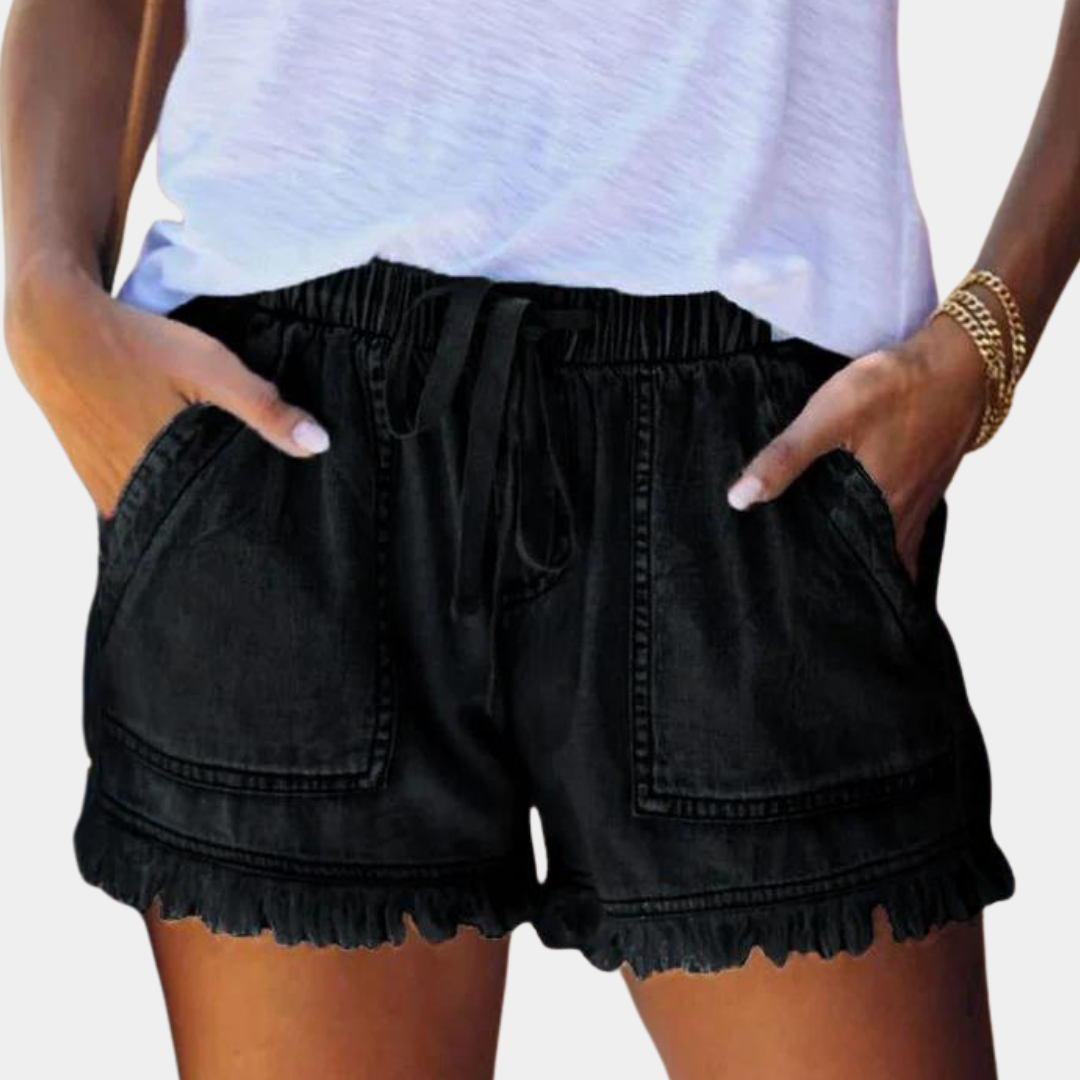 Delfine - Moeiteloze zomerstijl damesshort met steekzakken